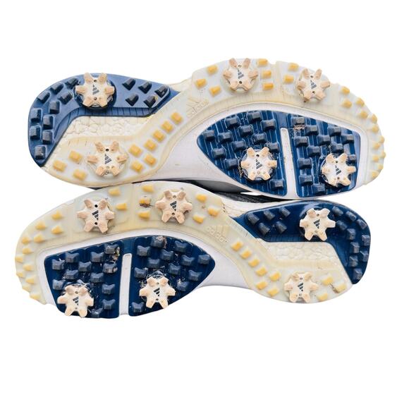 Adidas Adipower‎ 4orged Spiked Golf Shoe Men's US 9 White Gray Round Toe F34192 - Picture 6 of 9